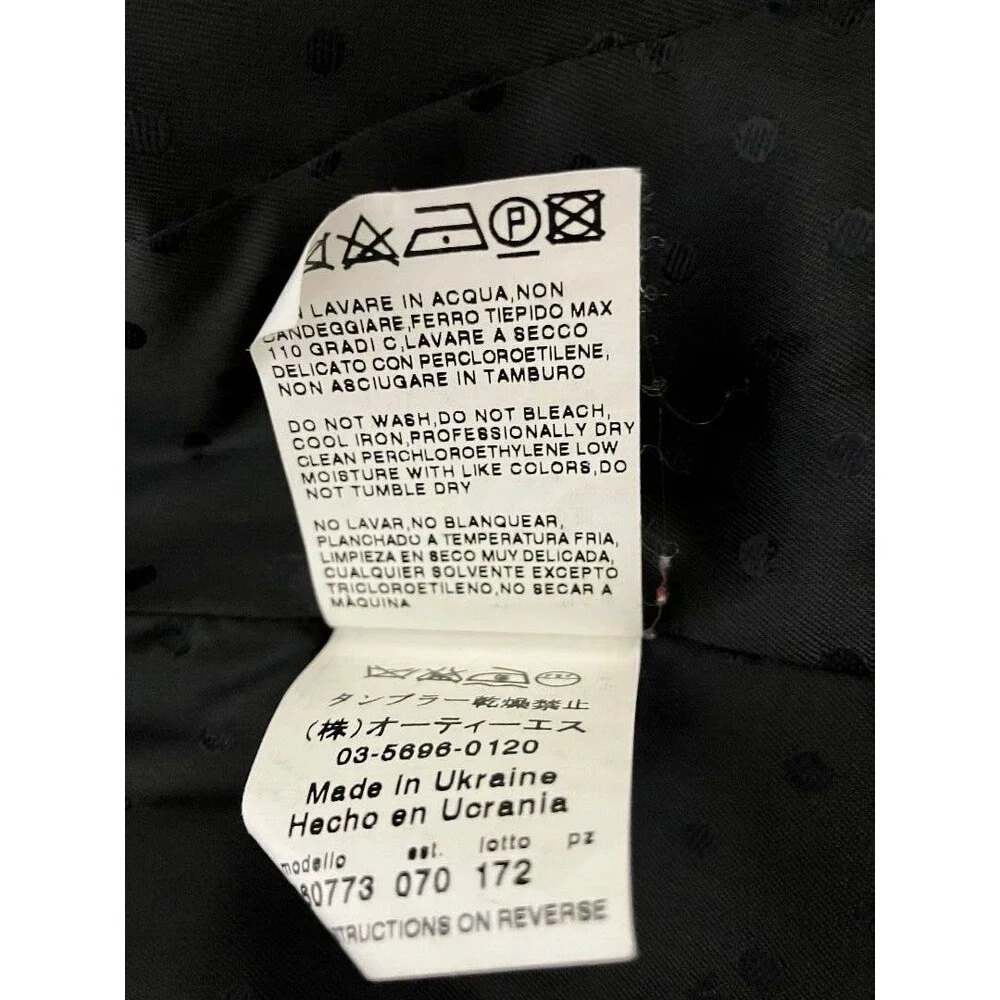 Max Mara Weekend Black Virgin Wool Coat Women's 10 Double Breast Peacoat Ukraine - Picture 13 of 14